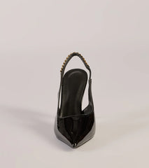 Sleek Strut Slingback Stiletto Pumps